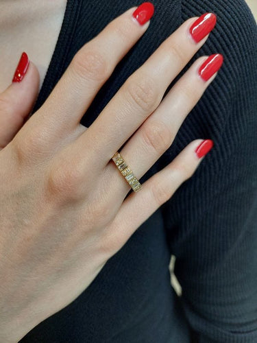 Bague 53.5 DEMI ALLIANCE DIAMANTS 1.33ct 58 Facettes 087621