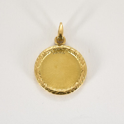 Pendentif AUGIS - Médaille sentimentale en or jaune 58 Facettes MON0793