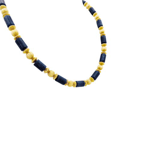 Collier Collier Lalaounis, or jaune, sodalites. 58 Facettes 34619