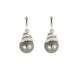 Boucles d'oreilles Paire de boucles d'oreilles or blanc perle et diamants 58 Facettes 2023633