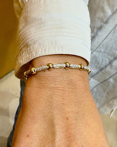 Bracelet Bracelet vintage en or jaune et diamants 58 Facettes