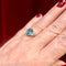 Bague 53 Bague zircon bleu naturel diamants 58 Facettes 7850 A