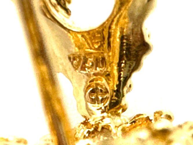 Boucles d'oreilles GILBERT ALBERT. Boucles d'oreilles or jaune 18K 58 Facettes