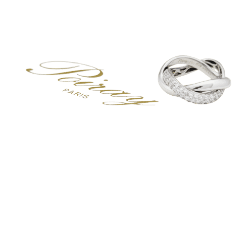 Bague 48 Bague Poiray « Tresse » en or blanc et diamants 58 Facettes 32675