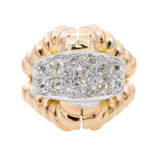 Bague Or rose, Platine, Or jaune Diamant