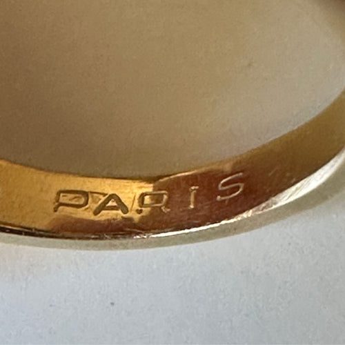 Bague 54 HERMÈS - Bague - or jaune et malachite 58 Facettes