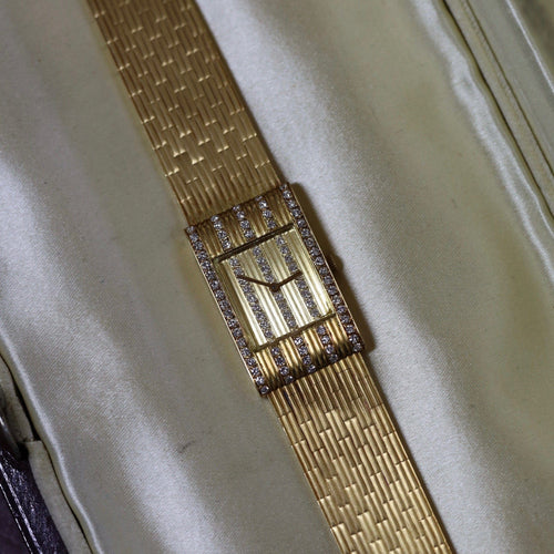 Montre Montre Boucheron Reflet – Or Jaune 18k – 1.0 ct Diamants – Vers 1990 – Bracelet Or Massif 19 cm 58 Facettes FB10910