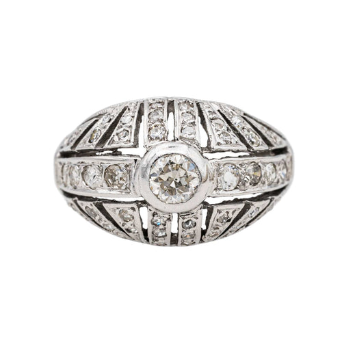 Bague 55 Bague Or blanc Diamant 58 Facettes 3383918CN