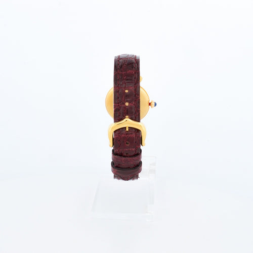 Montre Cartier - Montre Must Colisée cadran ivoire à chiffres romains en vermeil 58 Facettes