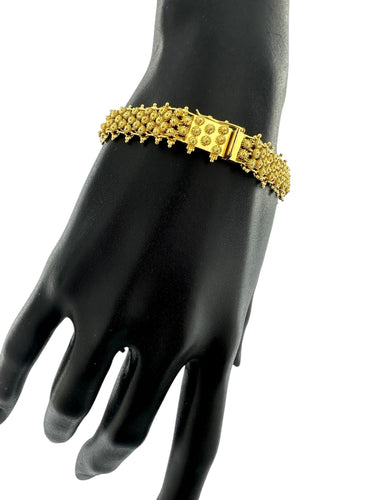 Bracelet Bracelet et collier portugais en or jaune 19 carats 58 Facettes