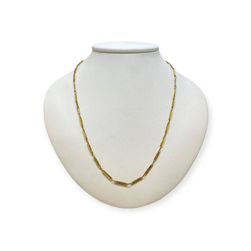 Collier Collier - Maille alternée travaillée en or jaune 750/1000 58 Facettes 330091924