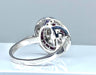 Bague 57 Bague or blanc diamants et rubis 58 Facettes AB308