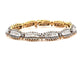 Bracelet Bracelet en or blanc et jaune avec diamants 58 Facettes