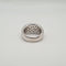 Bague 54.5 Bague bombée or blanc sertie de diamants naturels 58 Facettes
