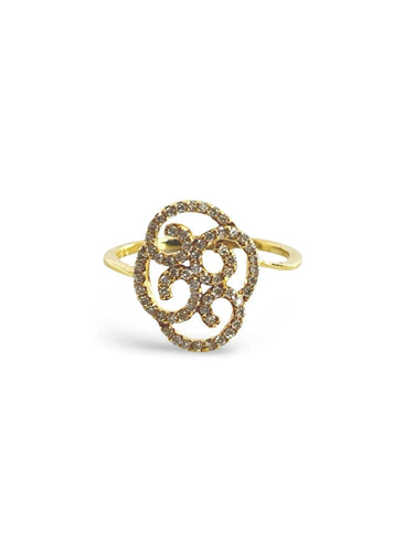 Bague Bague or jaune 18k et diamants 58 Facettes 00006401