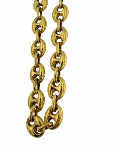 Collier UnoAErre Collier à maillons marins en or jaune 18 carats 58 Facettes