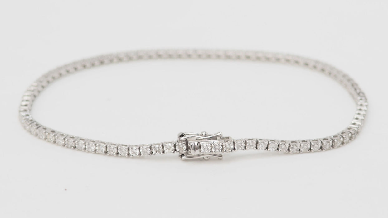 Bracelet Bracelet rivière en or gris et diamants 2,04cts 58 Facettes 31633
