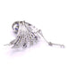 BROCHE HIPPIAS white gold diamonds sapphires 1960 58 Facettes BC2411SA