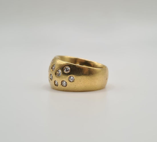 Bague 59 Bague Or jaune Diamants 58 Facettes