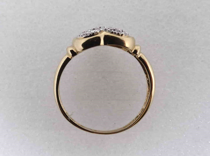 Bague 56 Bague coeur or et Diamants 58 Facettes 13136