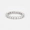 Bague 55 Alliance dite américaine en or gris et diamants 58 Facettes 127210119557