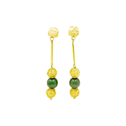 Boucles d'oreilles Boucles d'oreilles, or jaune et aventurine. 58 Facettes 35316