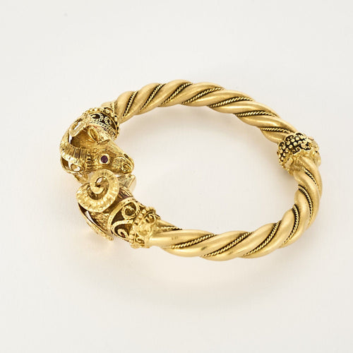 Bracelet ILIAS - LALAOUNIS - Bracelet"Béliers" en or jaune 18K 58 Facettes SQU3595