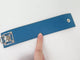 Bracelet bracelet HERMES creneau cuir graine bleu 17 cm blue 58 Facettes 268886