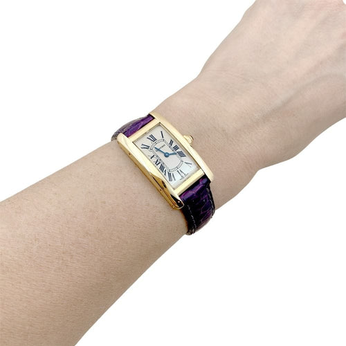 Montre Montre Cartier, "Tank Américaine", or jaune. 58 Facettes 34992