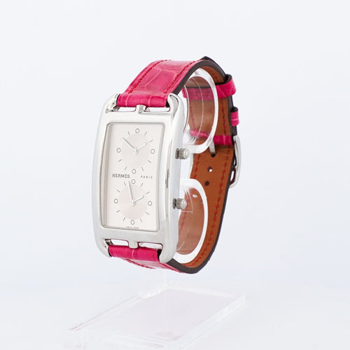 Montre Hermès Cape Cod Dual Time - Cadran argenté - GM 58 Facettes