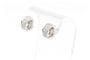 Boucles d'oreilles contemporaines en or blanc 18 carats serties de diamants "taille" brillant (+-0.35ct)