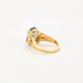 Bague 54 Bague or jaune saphir Ceylan clair et diamants 58 Facettes