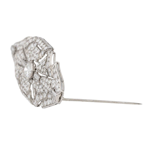 Broche Broche Art Déco Or blanc, Platine Diamant 58 Facettes 1629029CN