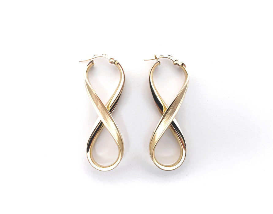 Boucles d'oreilles Boucles d'oreilles ruban infini or jaune 58 Facettes