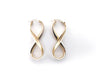 Boucles d'oreilles Boucles d'oreilles ruban infini or jaune 58 Facettes