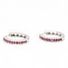 Boucles d'oreilles Boucles d'oreilles créoles en or blanc et rubis 58 Facettes D363099CG