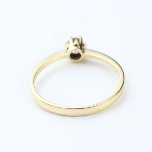 Bague solitaire en or jaune 18 carats avec diamant de 0,20 carat