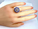 Bague 51 Bague Or blanc Diamants Saphirs 58 Facettes AB241
