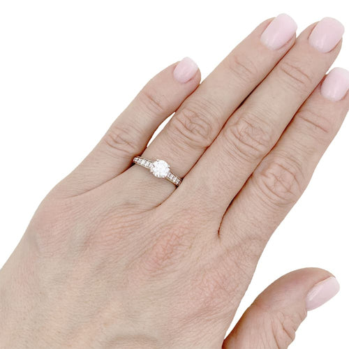 Bague 49 Bague Cartier, "Solitaire 1895" platine et diamants. 58 Facettes 35140