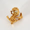 Broche BELLE BROCHE CANARI OR JAUNE BROSSE 58 Facettes 37100022