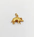 Pendentif Pendentif cochon en or jaune orné de pierre rouges (circa 1890) 58 Facettes A04730