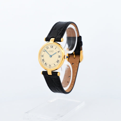 Montre Cartier Must Vendôme - Lemon roman dial - SM 58 Facettes
