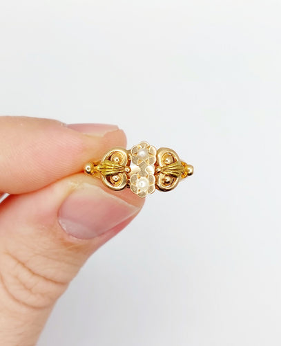 Bague 55 Bague toi et moi art nouveau en or rose 18k et perles 58 Facettes A06499