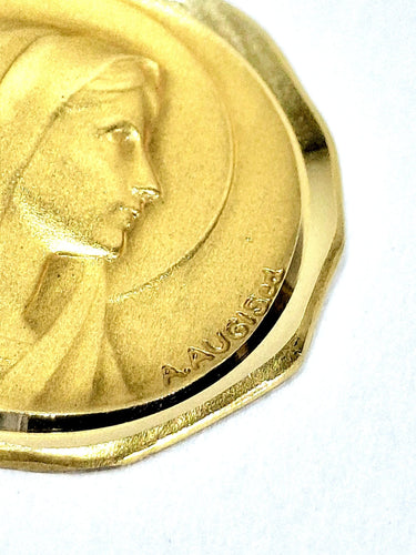 Augis - Médaille Vierge Marie / Notre Dame De Lourdes Or 18 Carats