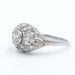 Ring Art Deco ring in platinum and diamonds 58 Facettes