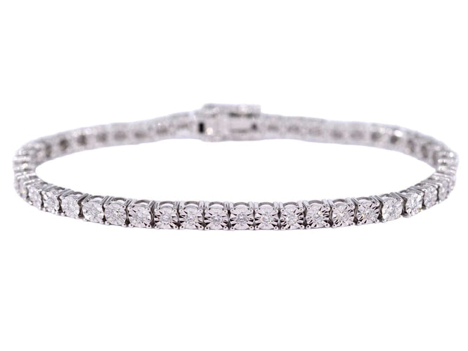Bracelet Bracelet tennis en or blanc avec diamants 58 Facettes 2021