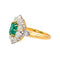 Bague 54 Bague Pompadour Or jaune, Platine Emeraude, Diamant 58 Facettes 4183601CN
