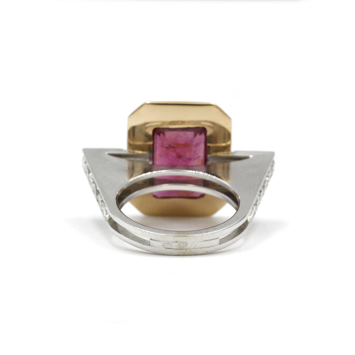 Bague 51 Bague - Or, Rubellite & Diamants 58 Facettes 240206R