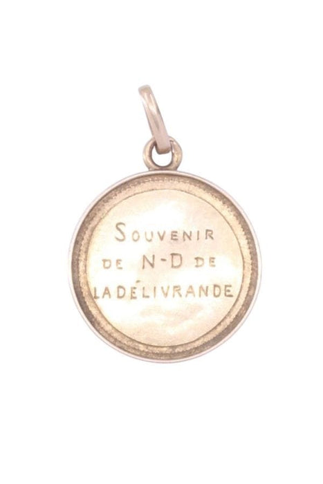 Pendentif Médaille or rose notre dame de la délivrande 58 Facettes 092091