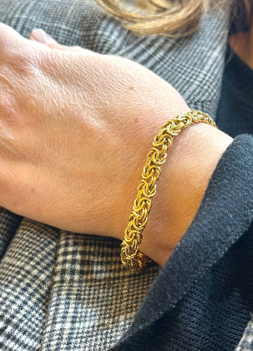 Bracelet Royal mesh bracelet in yellow gold 58 Facettes